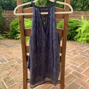 Silk and velvet snakeskin tank